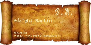 Vághi Martin névjegykártya